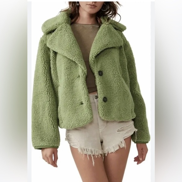 NEW FREE PEOPLE - Joplin Cozy Jacket – Sweet Pistachio - Picture 4 of 10